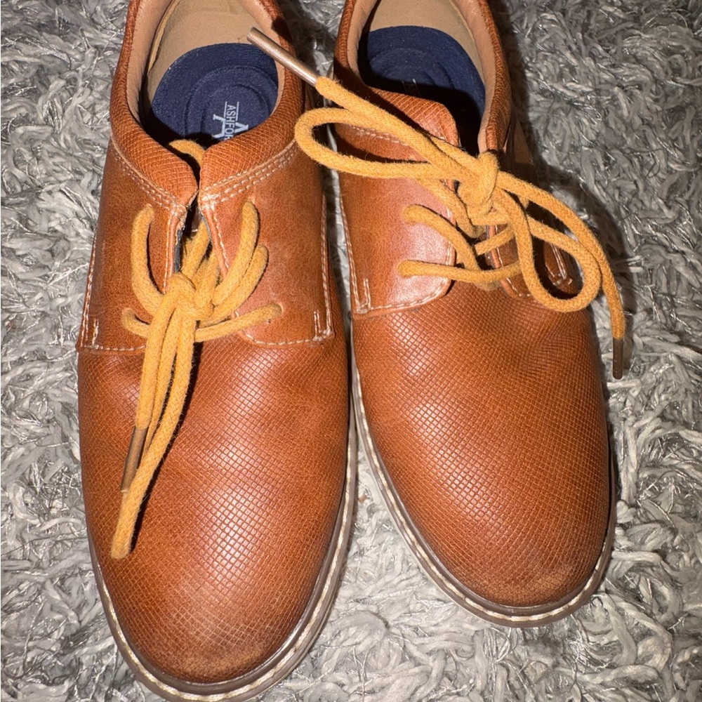Boys Ashford Hayes Casual Brown Leather Lace-Up Shoes